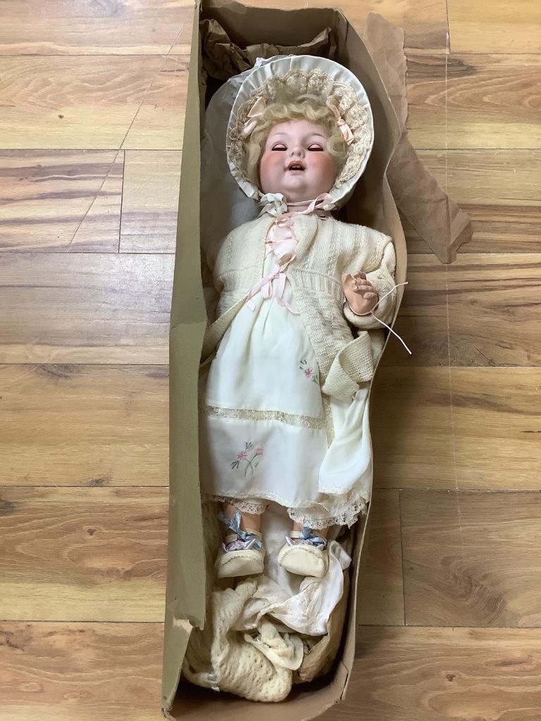 A large Armande Marseille bisque doll